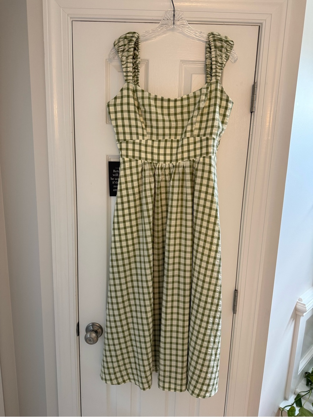 Tuckernuck Amy Sage Green Gingham Dress